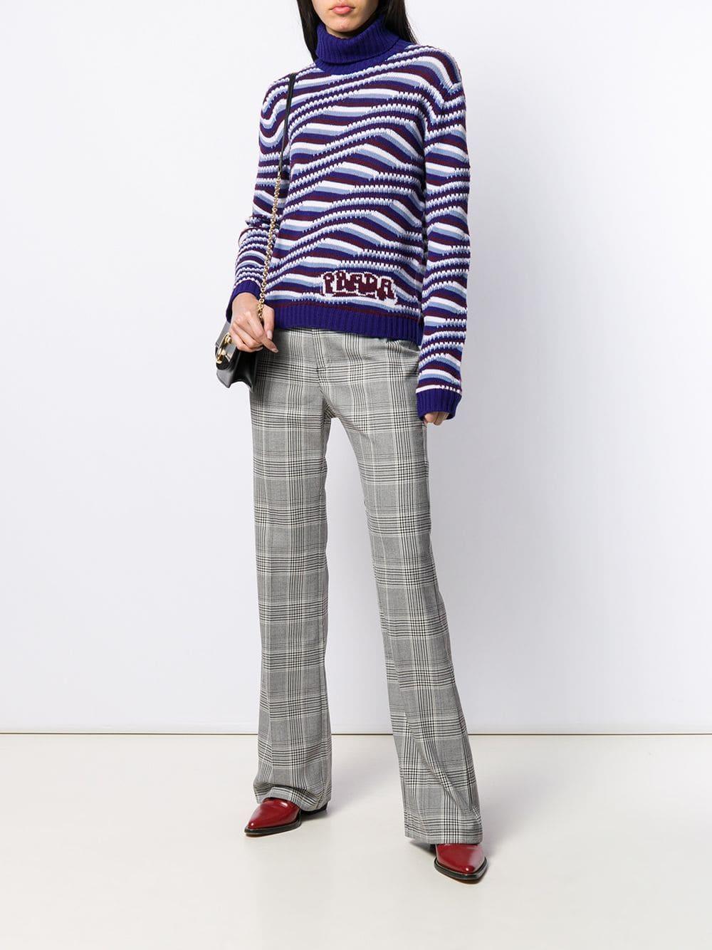 See By Chloé Checked High-rise Wide-leg Pants in Black-White (Black) - Save 28% - Lyst
