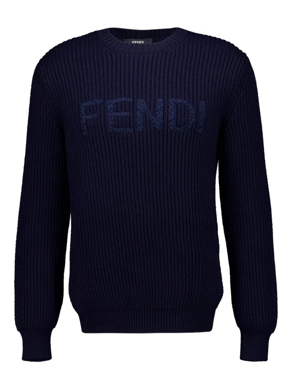 FENDI ロゴパターン クルーネックセーター メンズ Fendi クルーネックセーター | オンラインセールは最大29%オフ