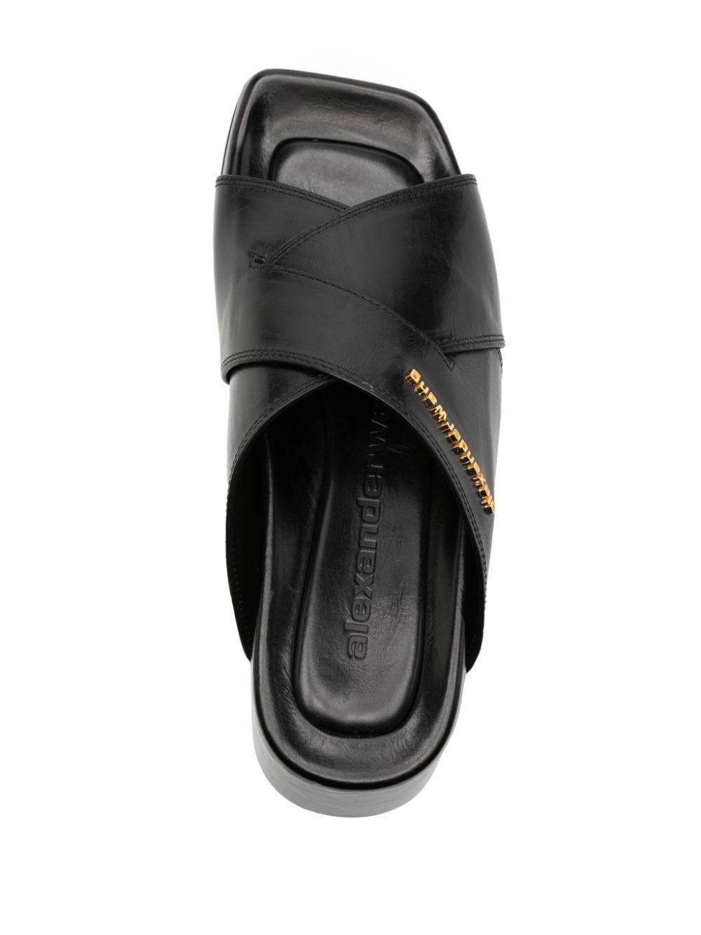 Alexander Wang Float Criss-Cross Platform Sandal in Black | Lyst