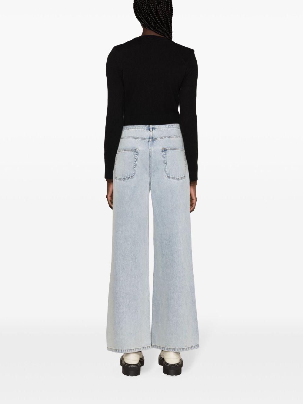 【SANDRO】Rhinestone Embellished Wide Leg Jeans in Sand Sandro Rhinestone Embellished Wide Leg Jeans In Sand - 20