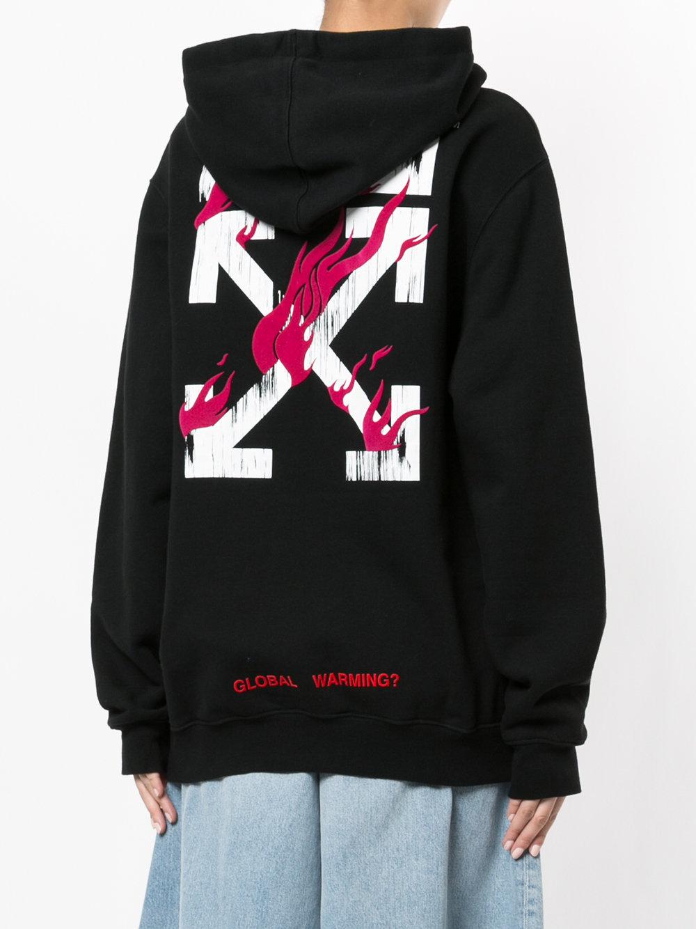 off white flame sweatshirt