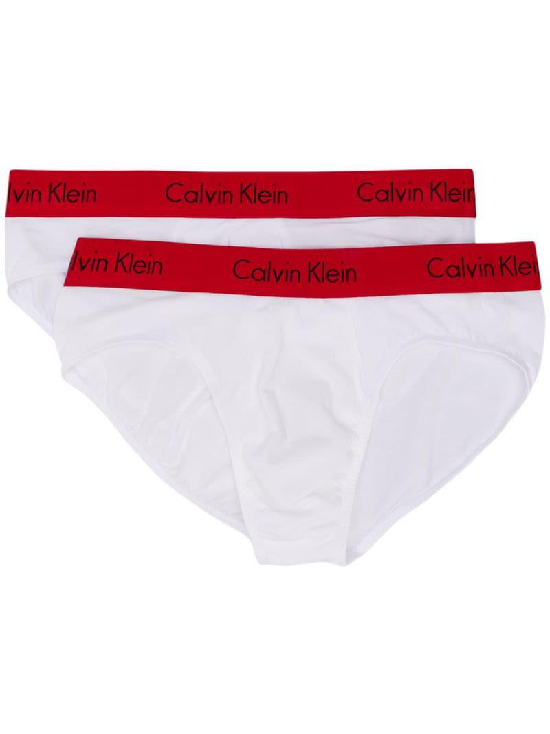 Calvin Klein 2 Pack Hip-briefs Pro-stretch in White for Men | Lyst