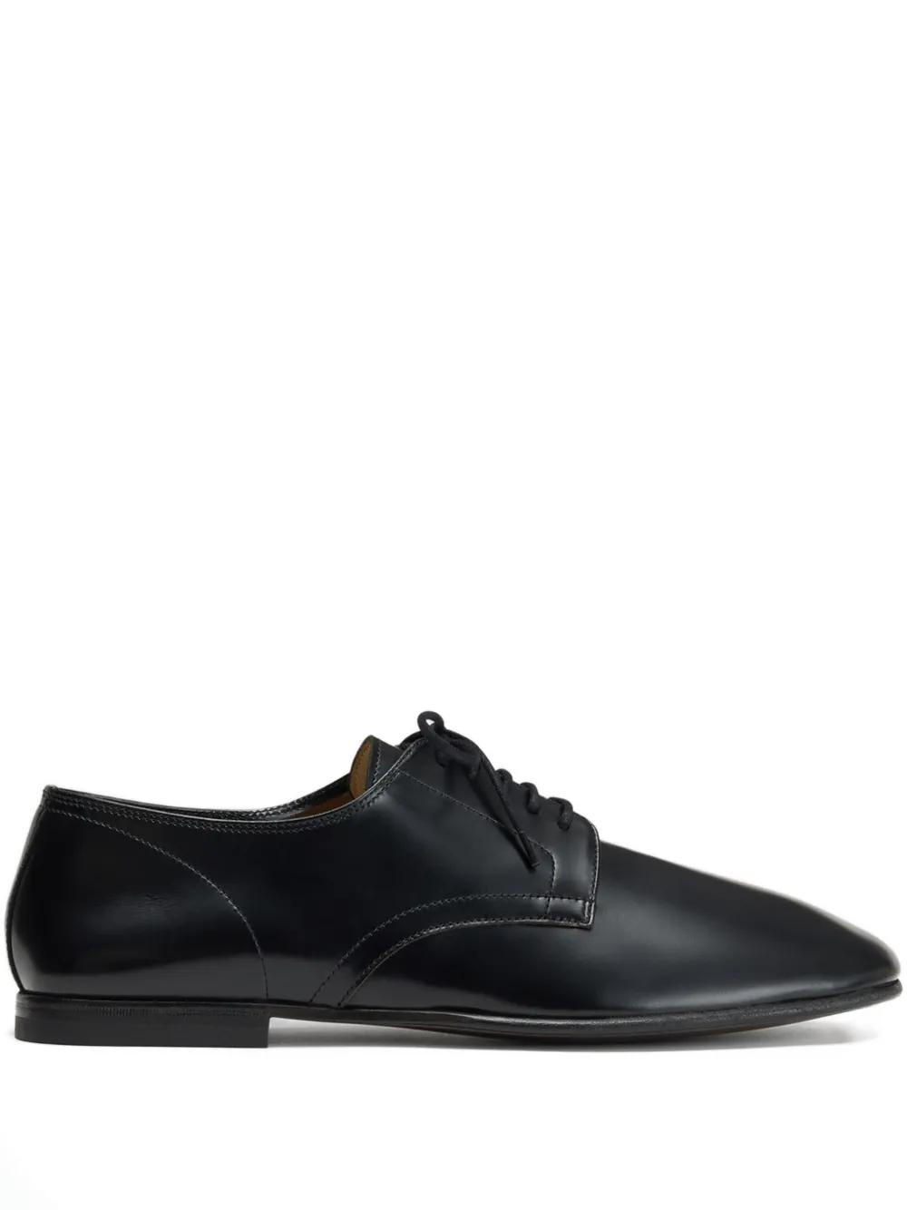 Lemaire Square-Toe Lace-Up Derby Shoes in Black for Men | Lyst
