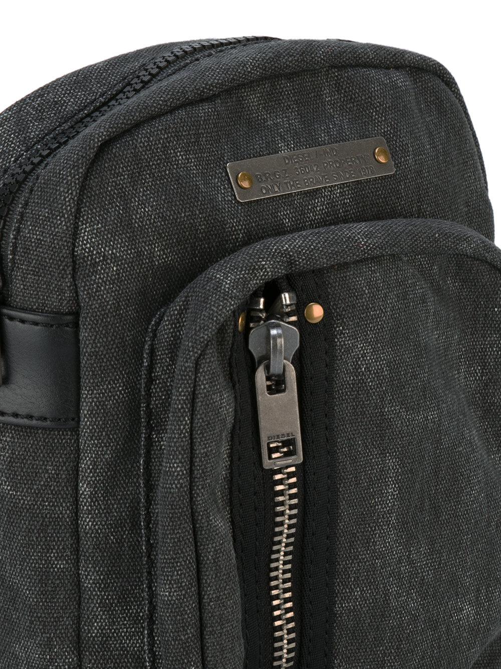 DIESEL Cotton Messenger Bag in Black for Men Lyst