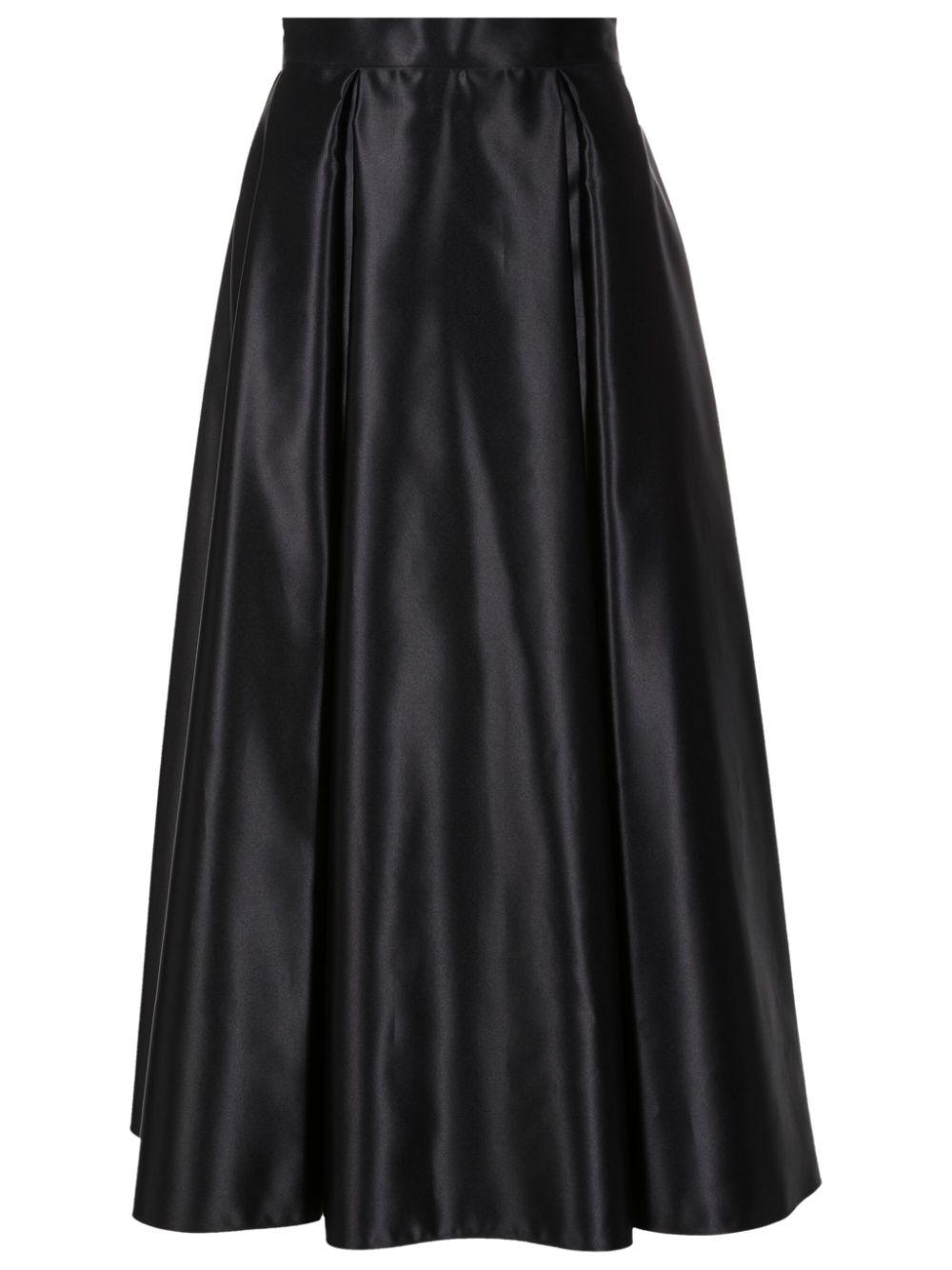 Gloria Coelho 50 S Satin Finish Midi Skirt in Black Lyst UK