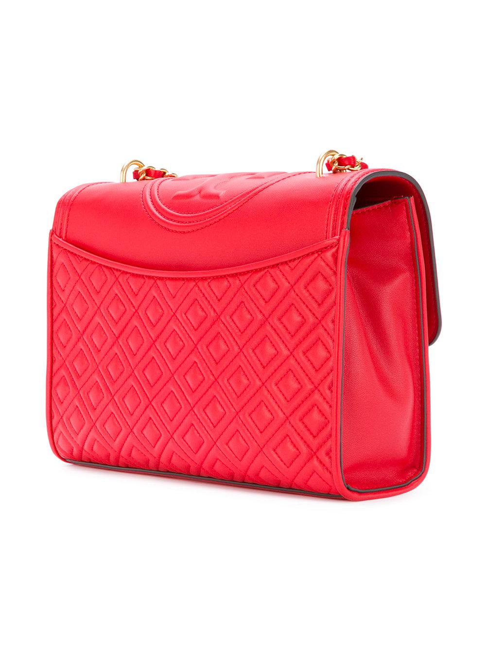 Tory Burch Fleming Convertible Shoulder Bag in Red | Lyst