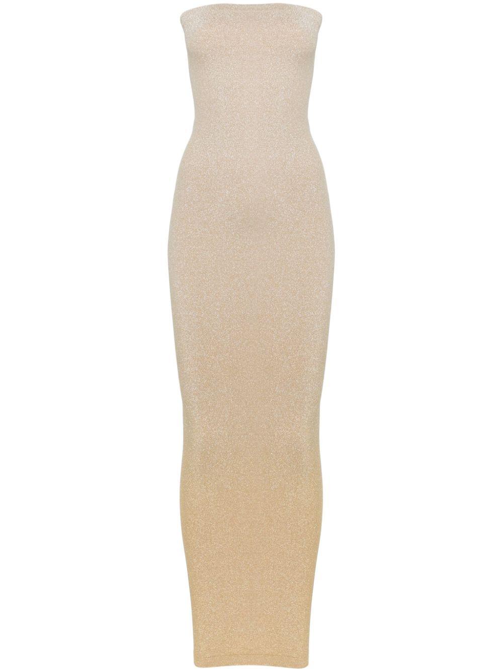 Wolford Faded Lurex Tube Dress in Natural Lyst