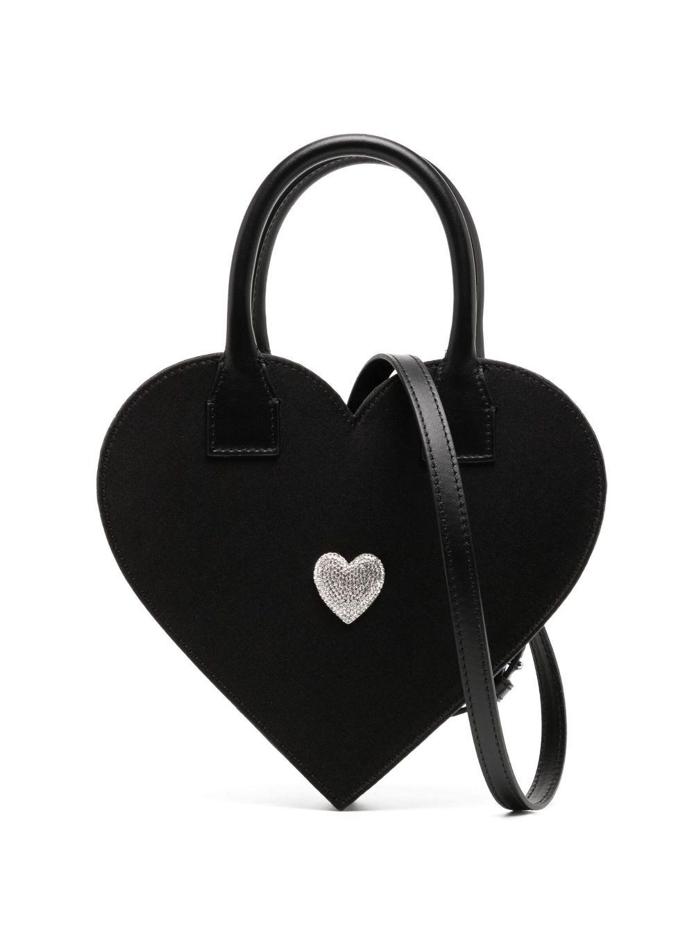 Mach & Mach Heartshape Medium Tote Bag in Black Lyst