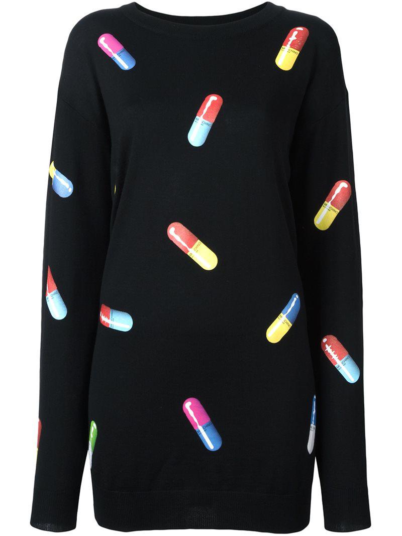 Moschino Pill Print Sweater Dress in 