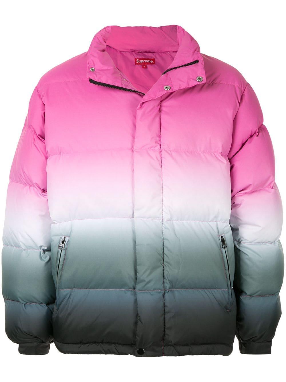 Supreme Gradient Puffer Jacket in Pink for Men | Lyst