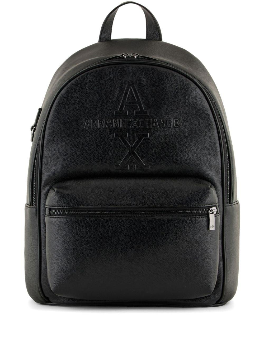 Armani exchange black backpack shop