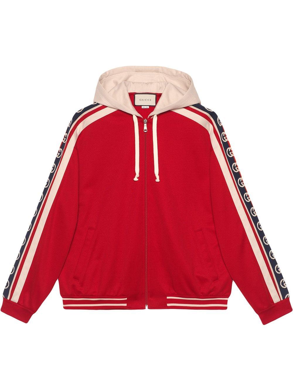 Gucci Synthetic Technical Jersey Bomber Jacket in Red for Men - Save 11 ...
