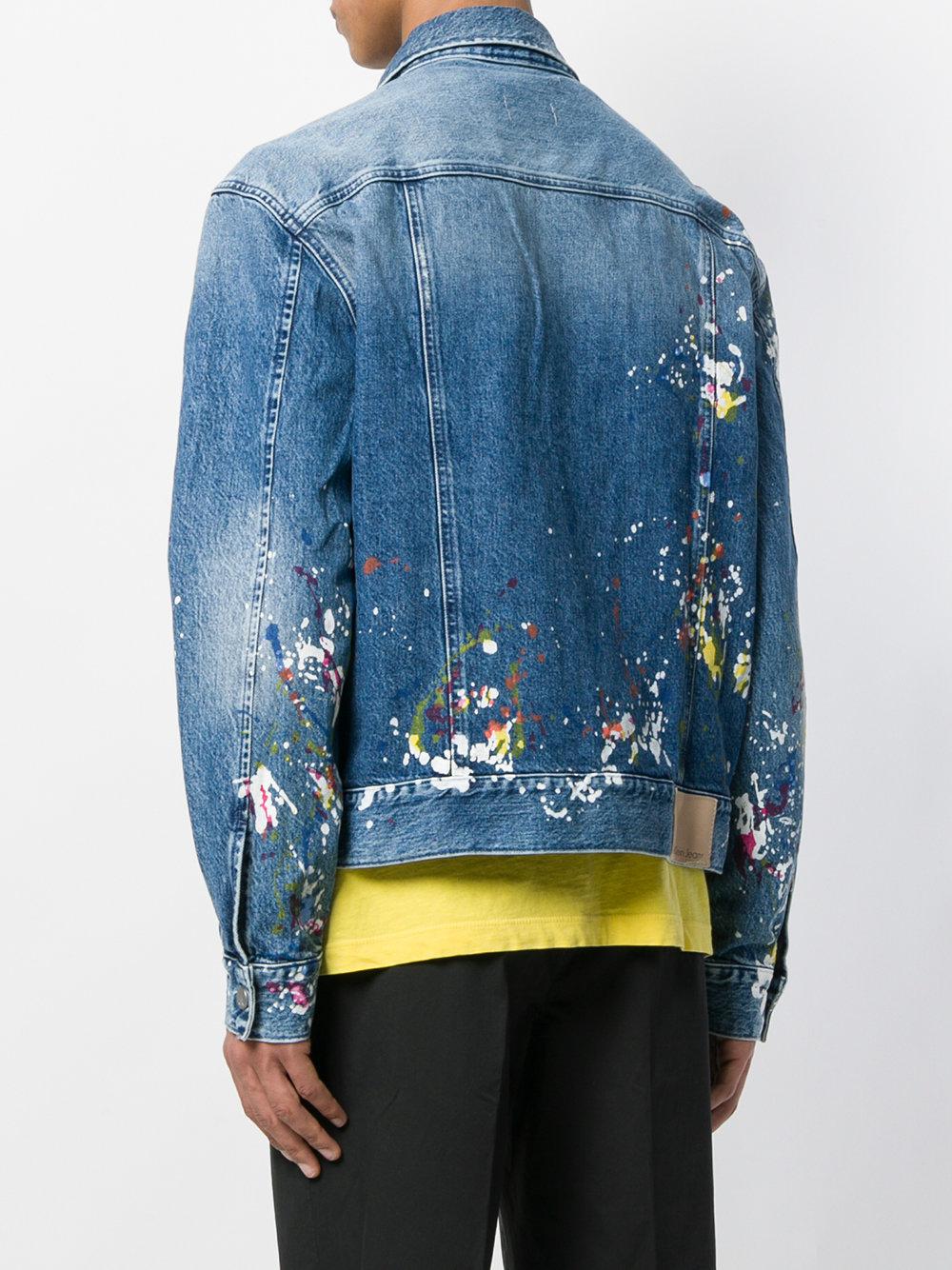 calvin klein painted denim jacket