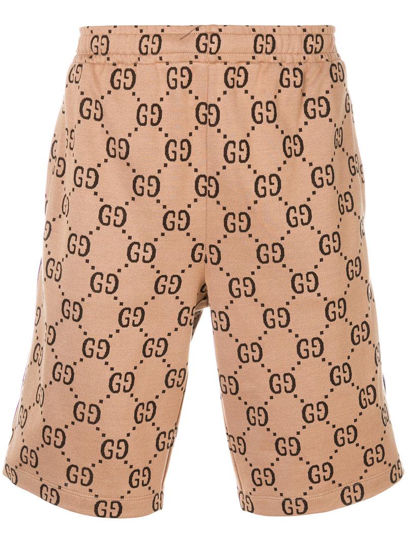 Kosciuszko evne unse Gucci Gg Jacquard Shorts in Brown for Men | Lyst
