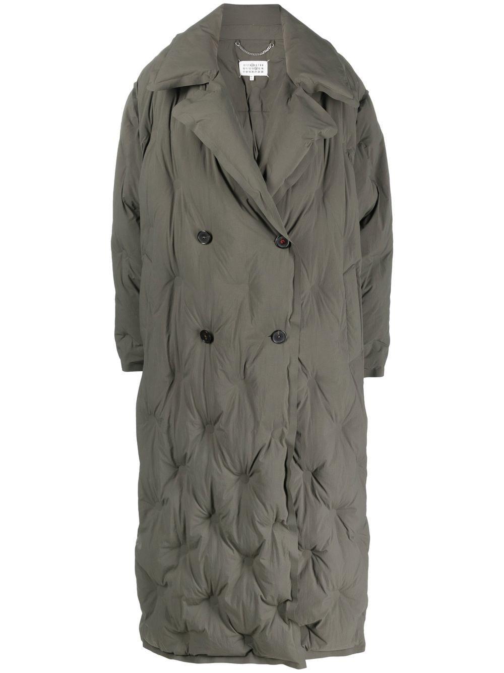 Maison Margiela Padded Mid-length Coat in Gray | Lyst
