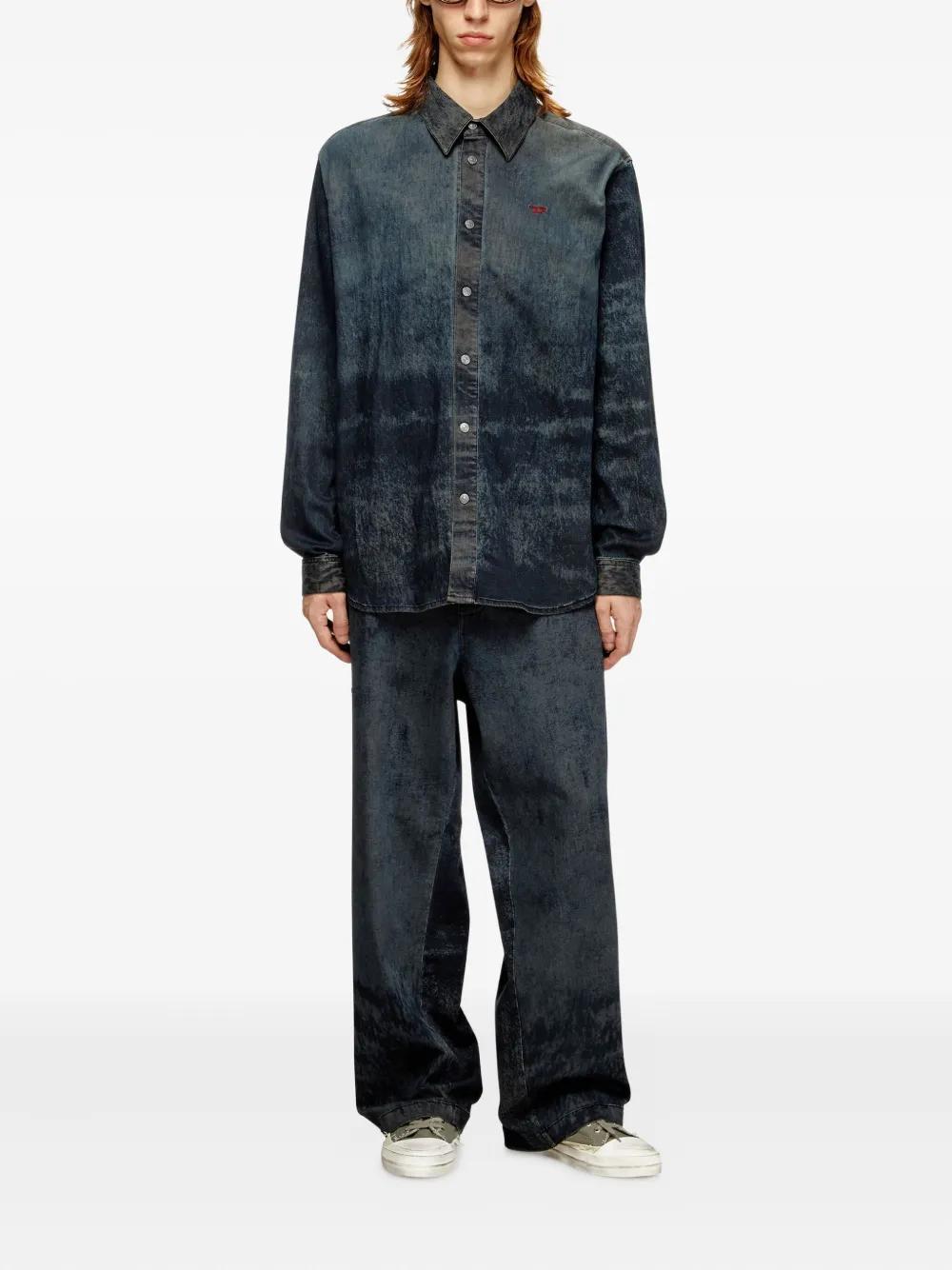 ⚠*決様 Diesel S-SIMPLY-EPBS シャツ DIESEL S-Simply-Epbs Acid-Wash Denim Shirt in Blue for Men | Lyst