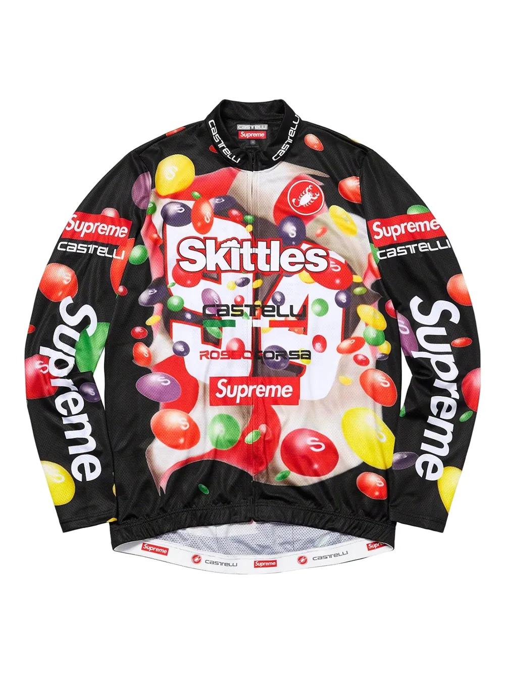 メンズ Supreme X Skittles X Castelli サイクリングジャージ レッド