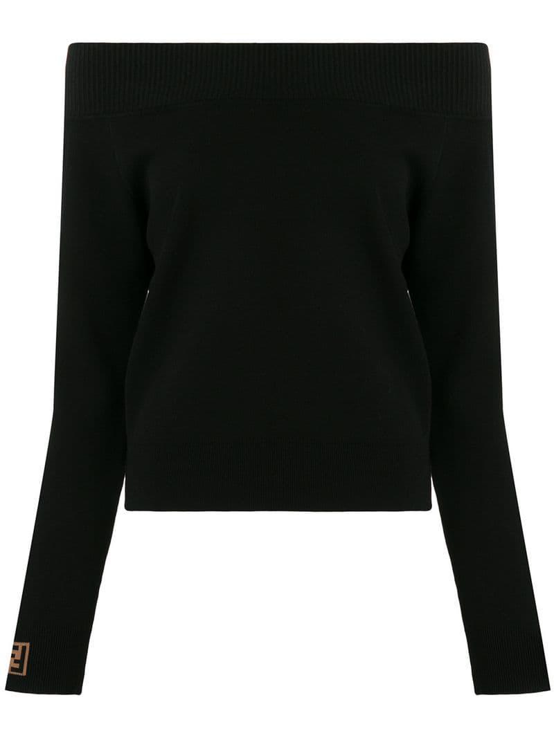 fendi off shoulder sweater