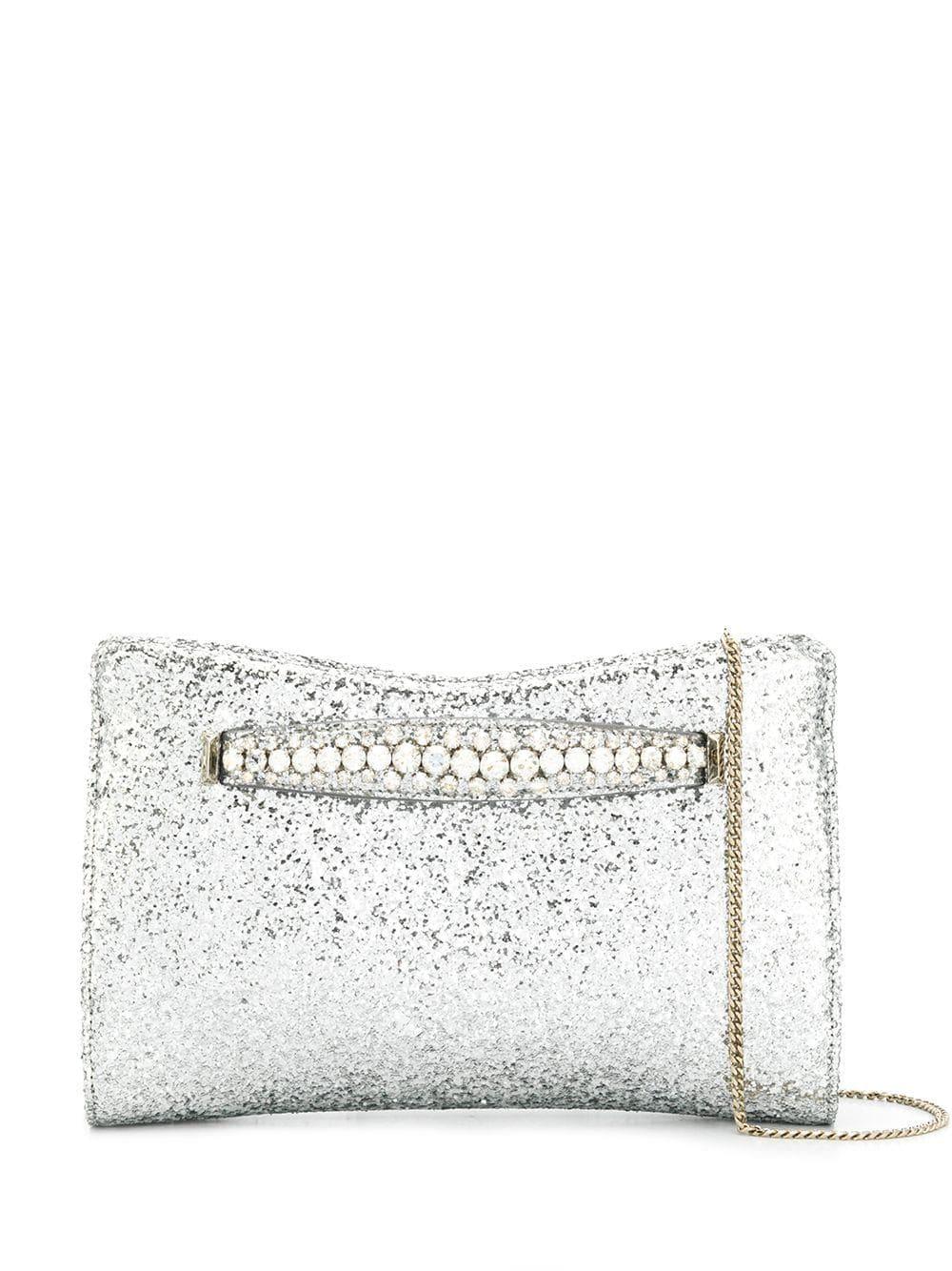 Jimmy Choo - Venus Gold Leather Crystal Bracelet Clutch