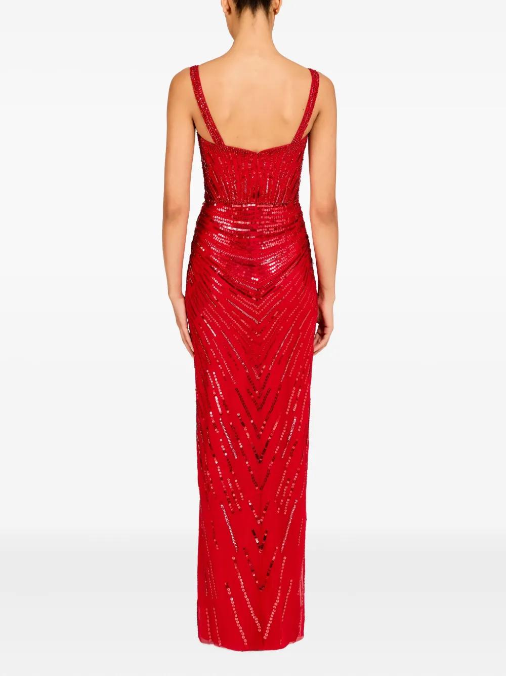 open lace back dress Gold Rush Floor-Length Dress