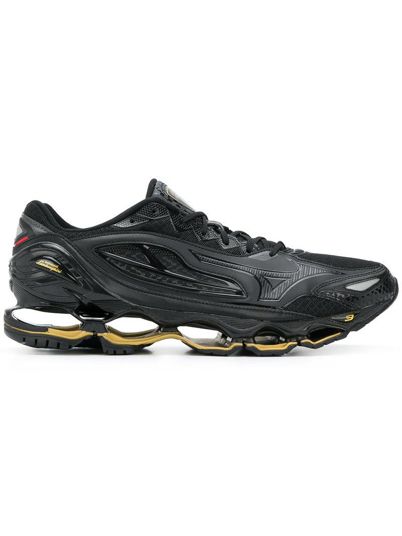 Mizuno X Lamborghini Wave Tenjin 3 Running Shoes in Black for Men | Lyst