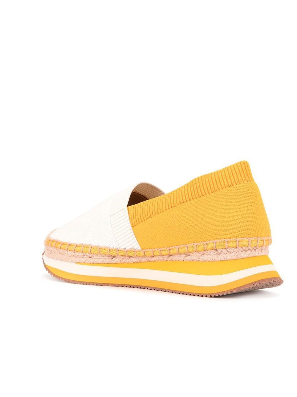 yellow slip on trainers