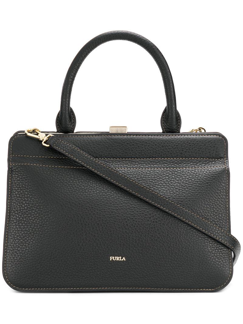 Sac cabas Mirage Cuir Furla en coloris Noir - Lyst