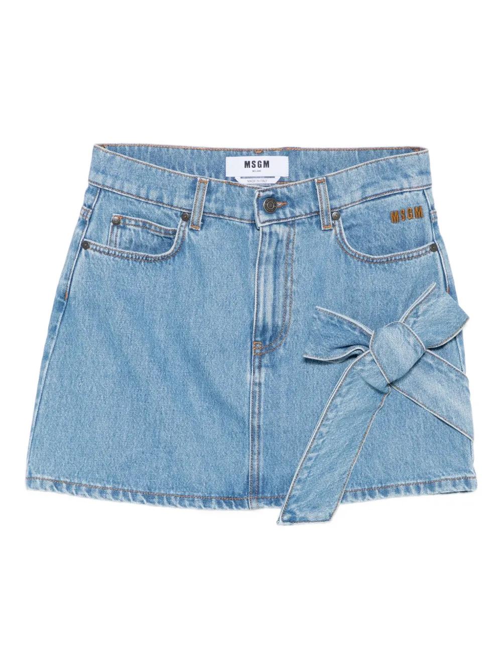 スカート MSGM DENIM SKIRT MSGM Denim Skirts in Blue | Lyst