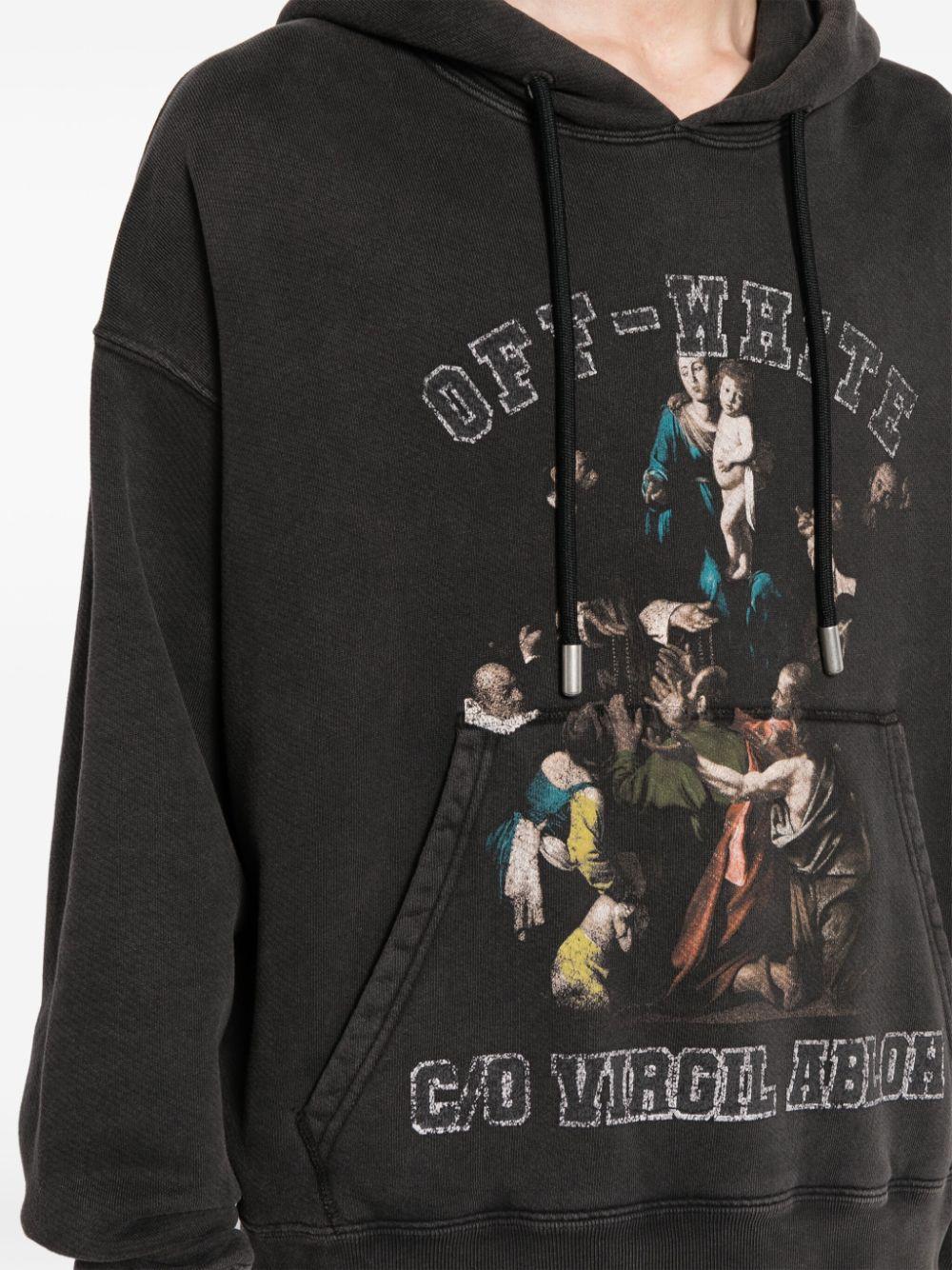 パーカー・フーディ Off-White 'Mary Skate' hoodie (OMBB085S24FLE0091001 1001) Off-White Mary Skate Hoodie 'Black' OMBB085S24FLE0091001
