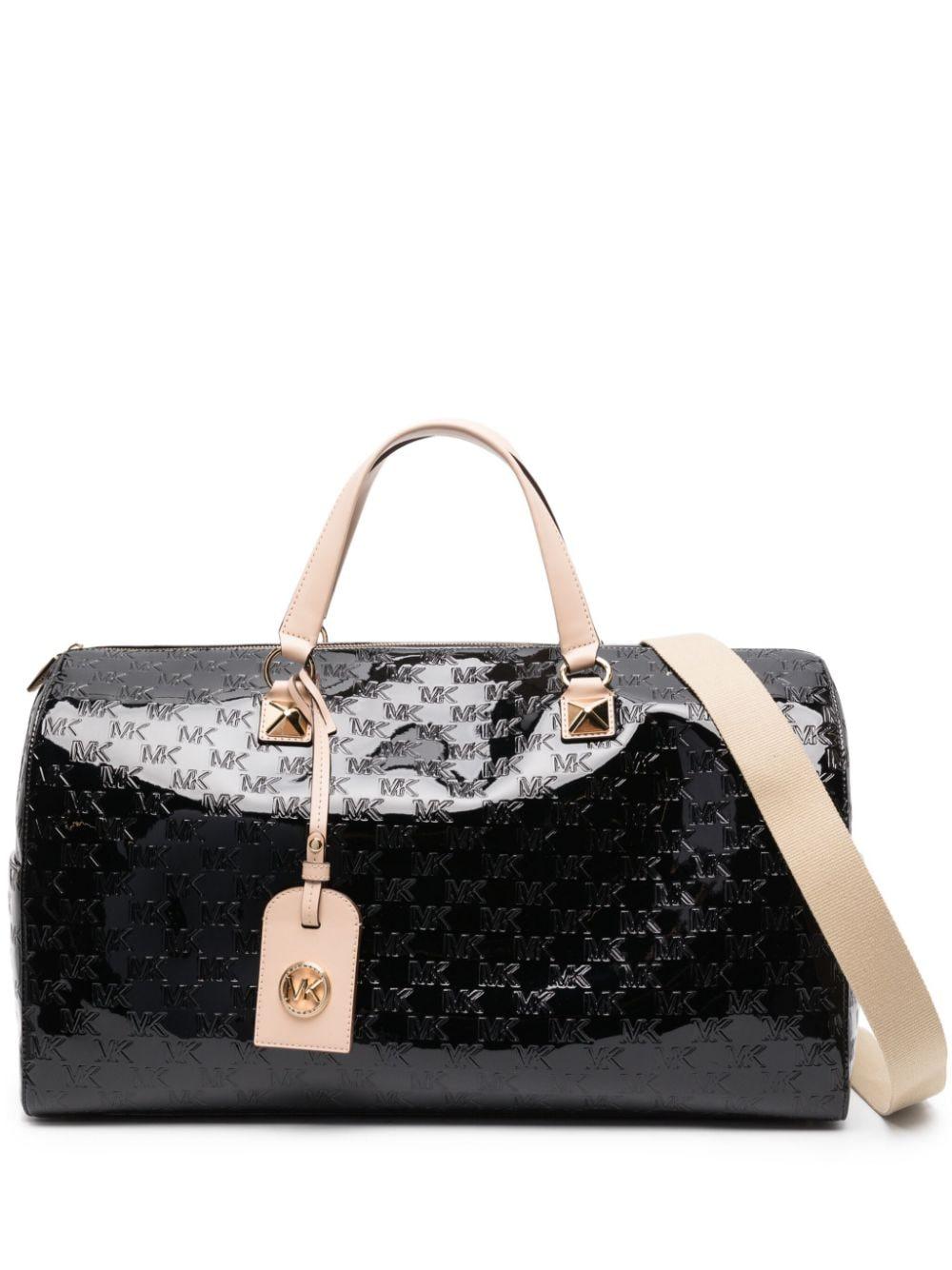 MICHAEL Michael Kors Grayson Monogramembossed Duffel Bag in Black Lyst