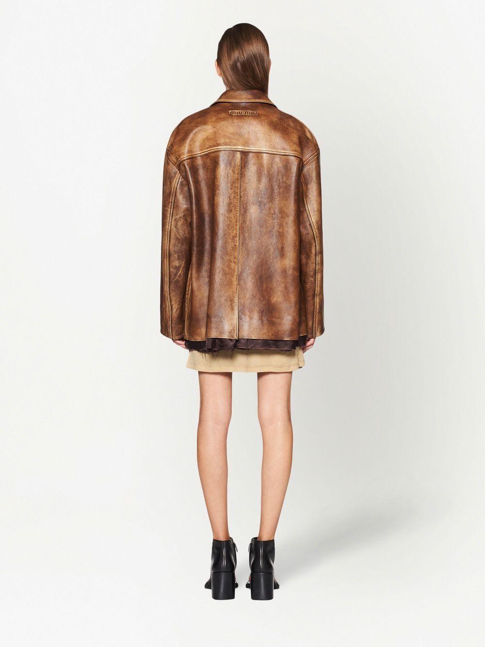 Miu Miu single-breasted grain de poudre jacket - Black