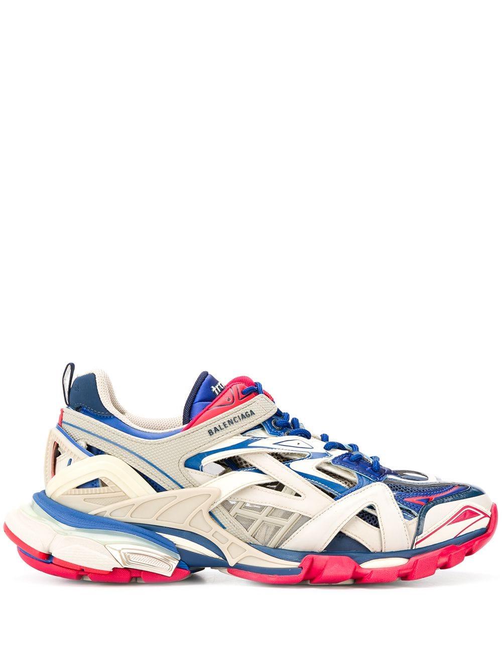 balenciaga track 2 white light blue