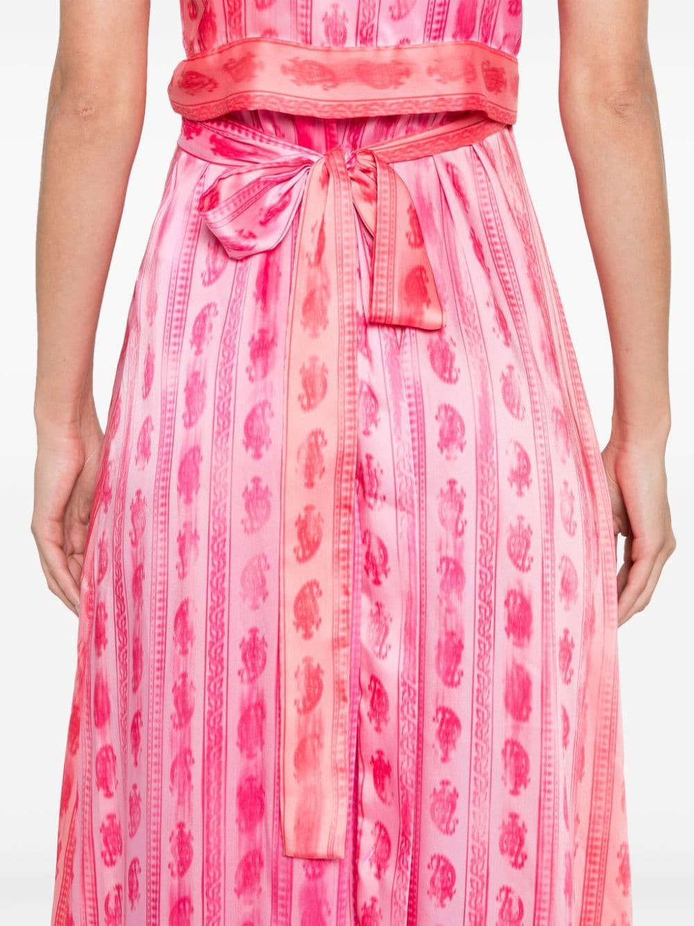 Robe Plissée Sandro Paris – Rose Taille XS/S Neuve Avec étiquettes – Style Fit & Flare Sans Manches