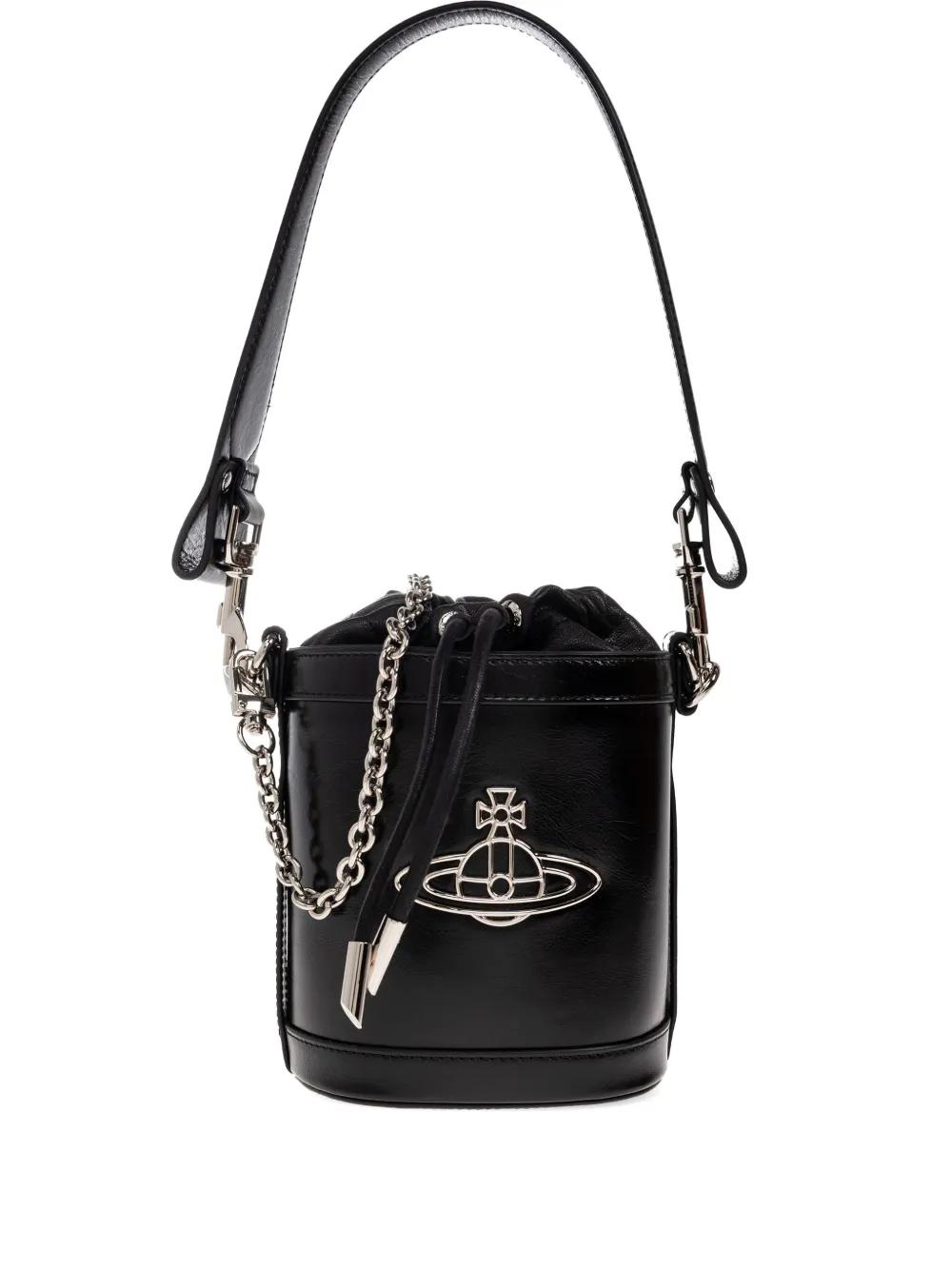 Vivienne Westwood Orb-Embellished Bucket Bag in Black | Lyst