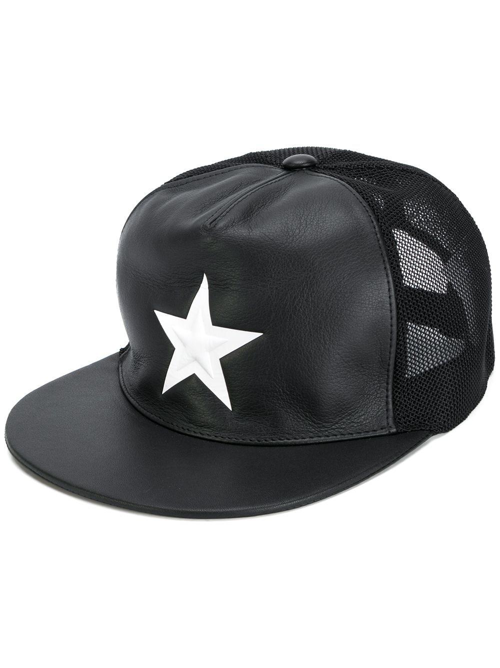 Givenchy Leather Star Cap in Black for 