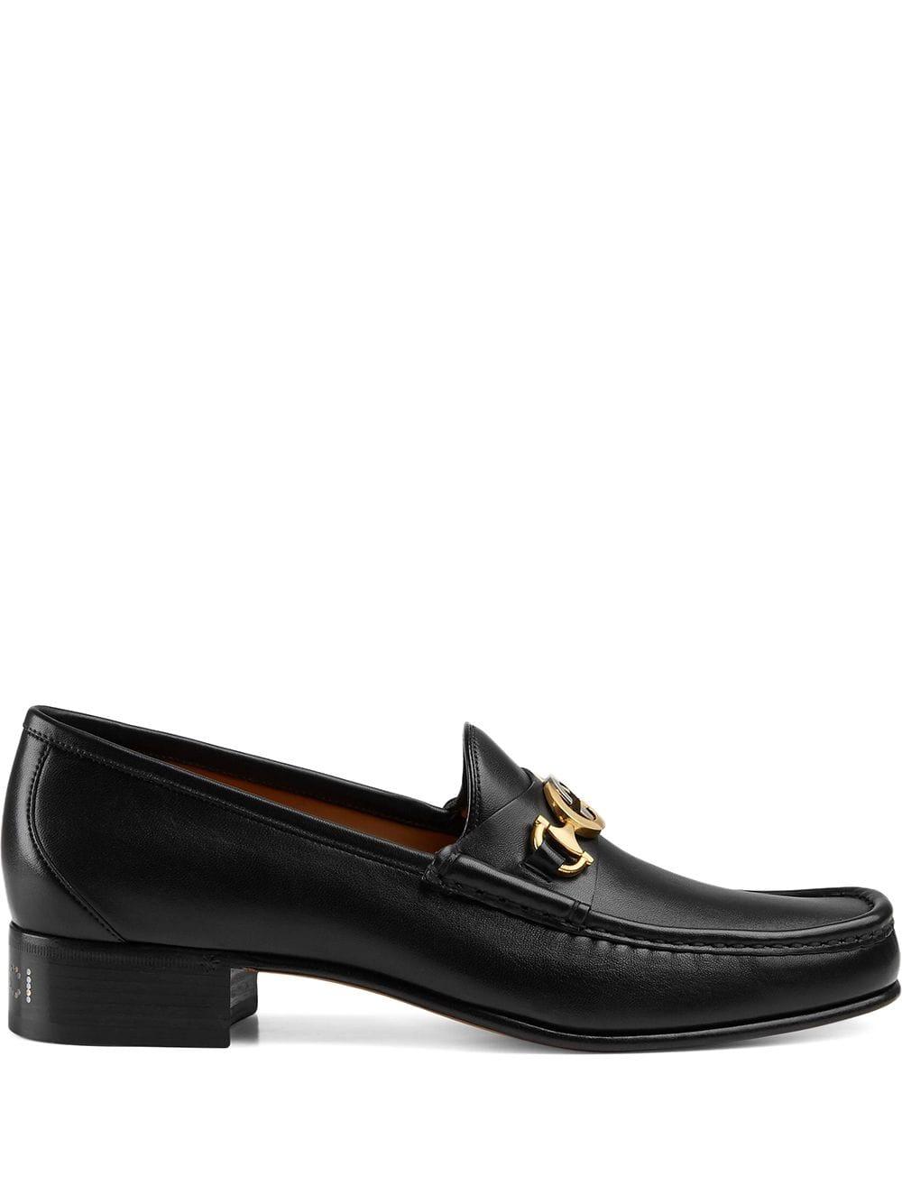 Gucci Leather Moccasin With GG in Black for Men - Lyst