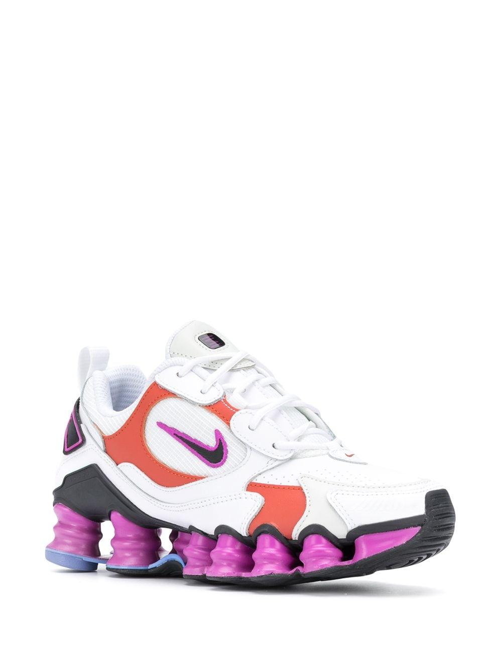 all white leather nike shox