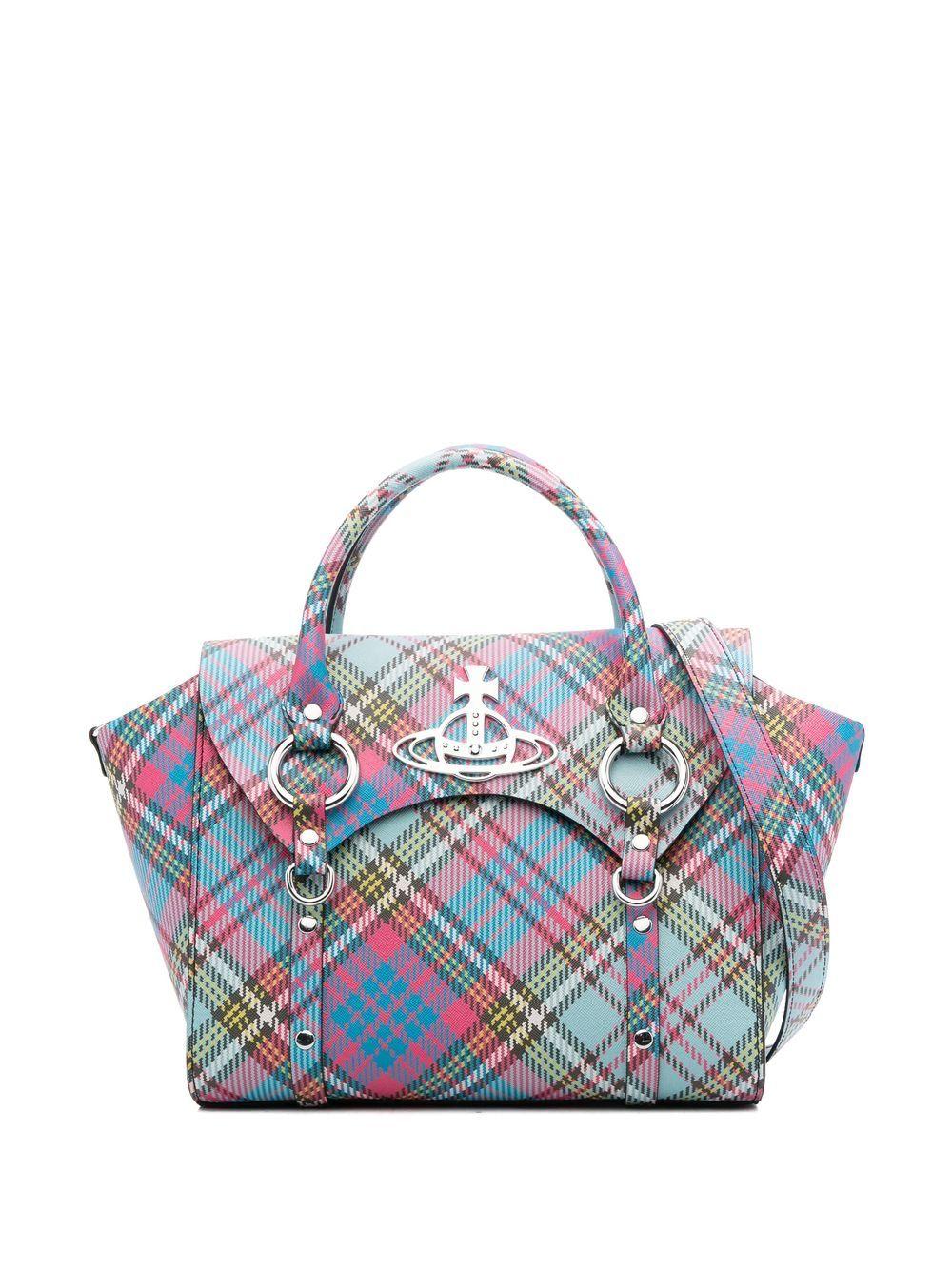 Vivienne Westwood Betty Check-print Tote Bag in Blue | Lyst