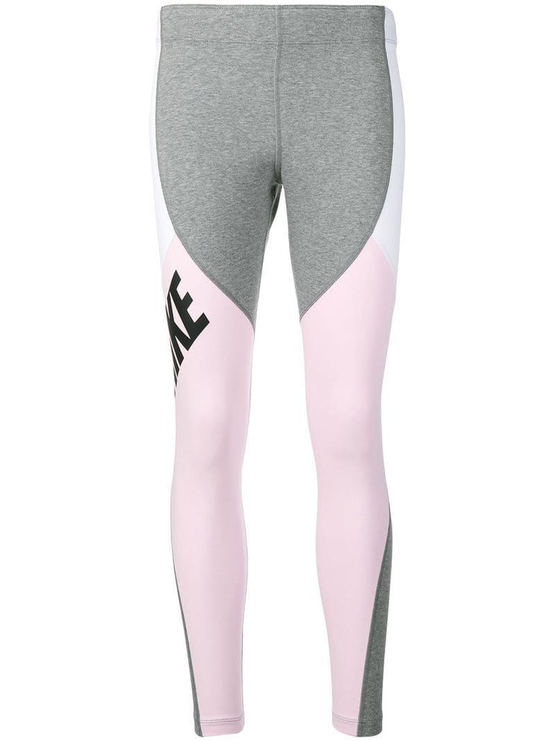 pink and grey nike leggings