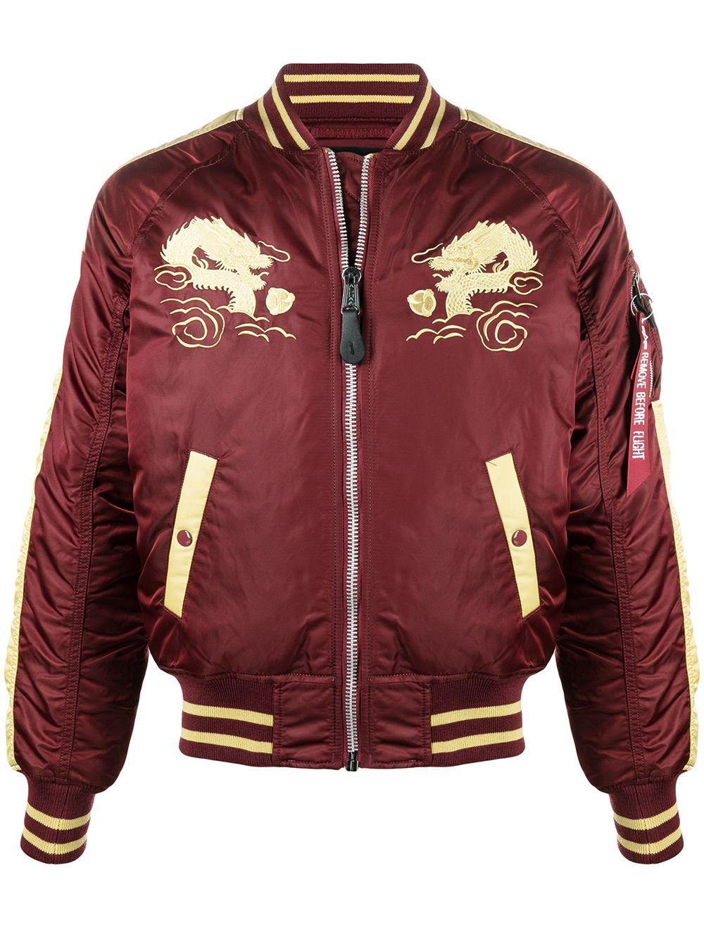 Alpha Industries Embroidered Dragon Bomber Jacket for Men - Lyst