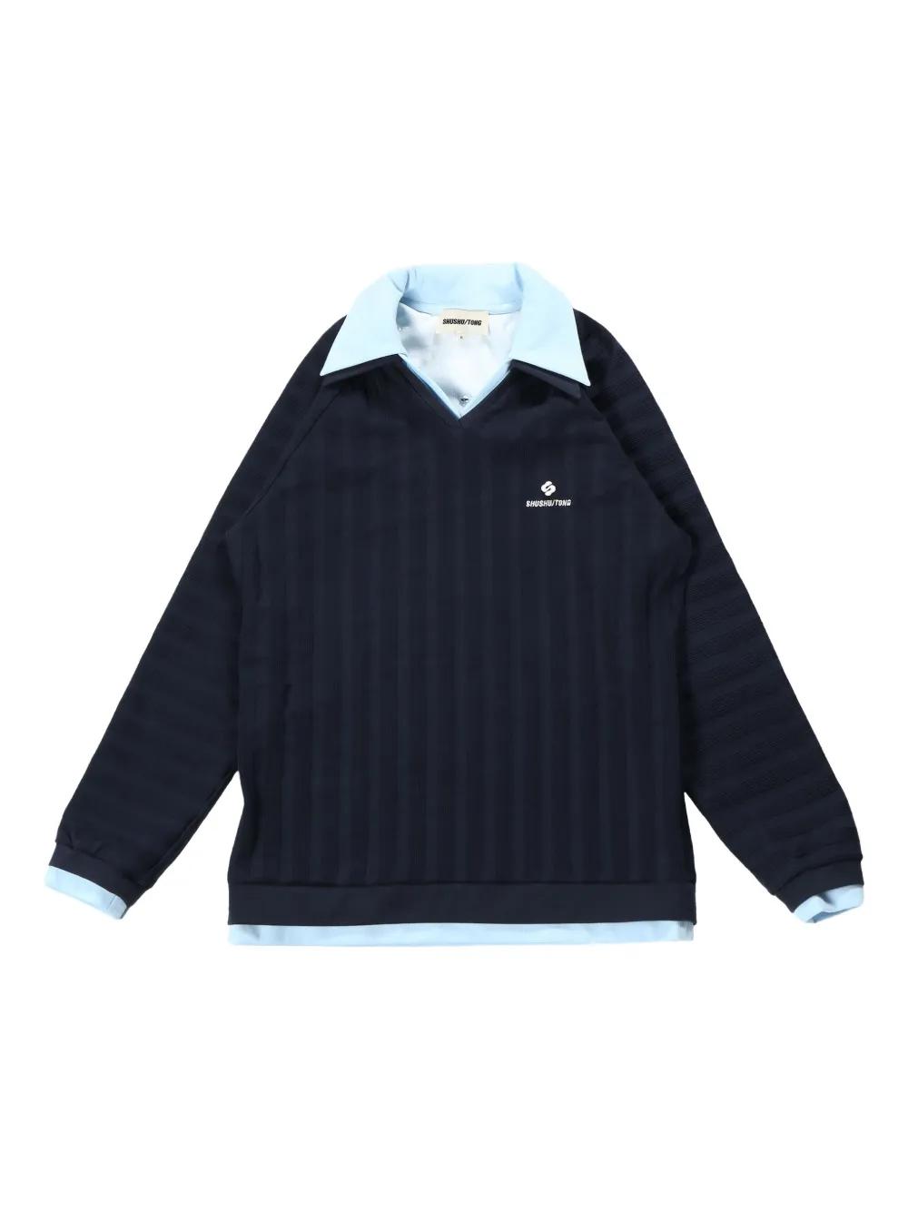 ShuShu/Tong Striped Knitted Top in Blue | Lyst