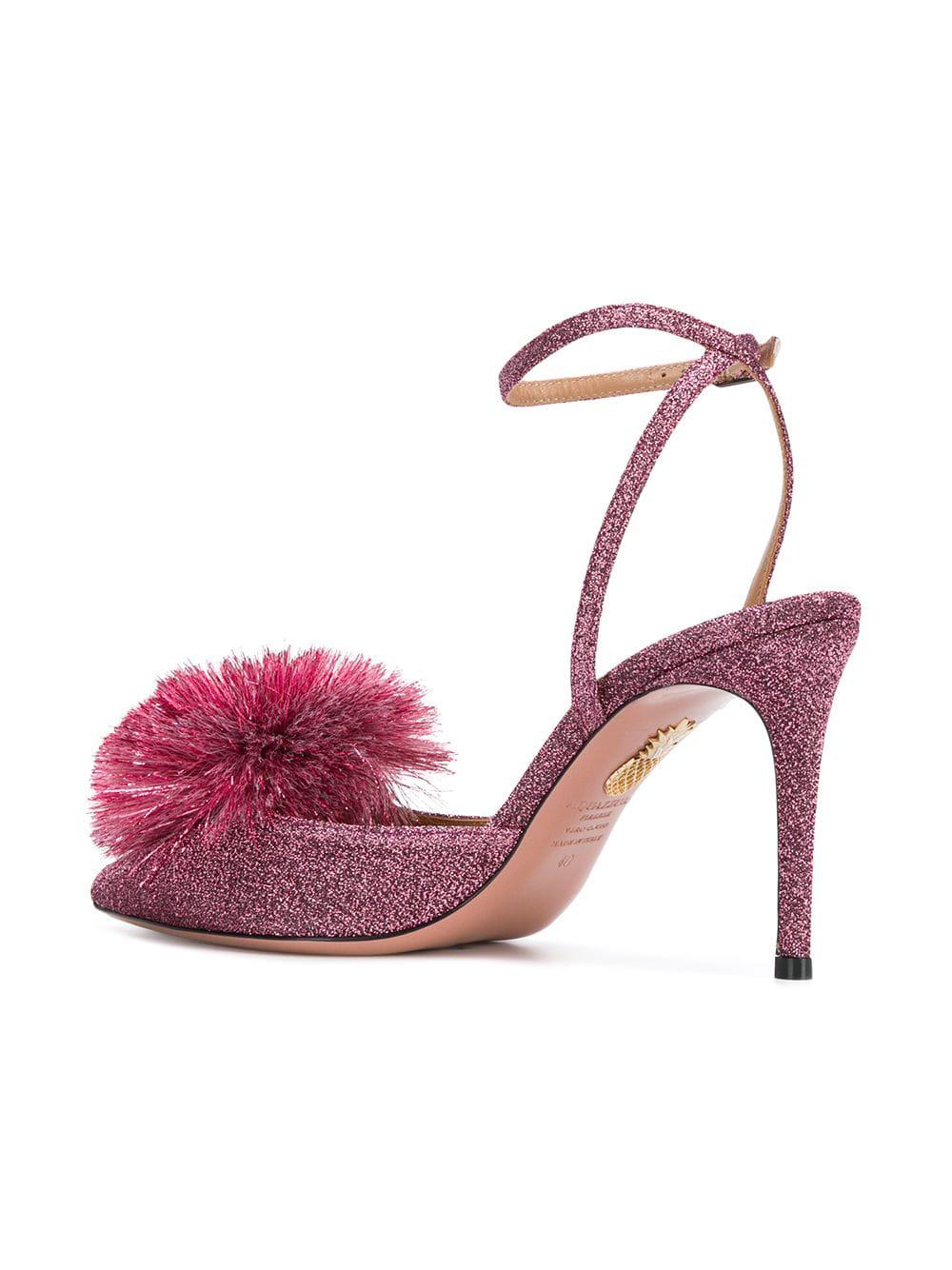 Pink pom pom outlet heels