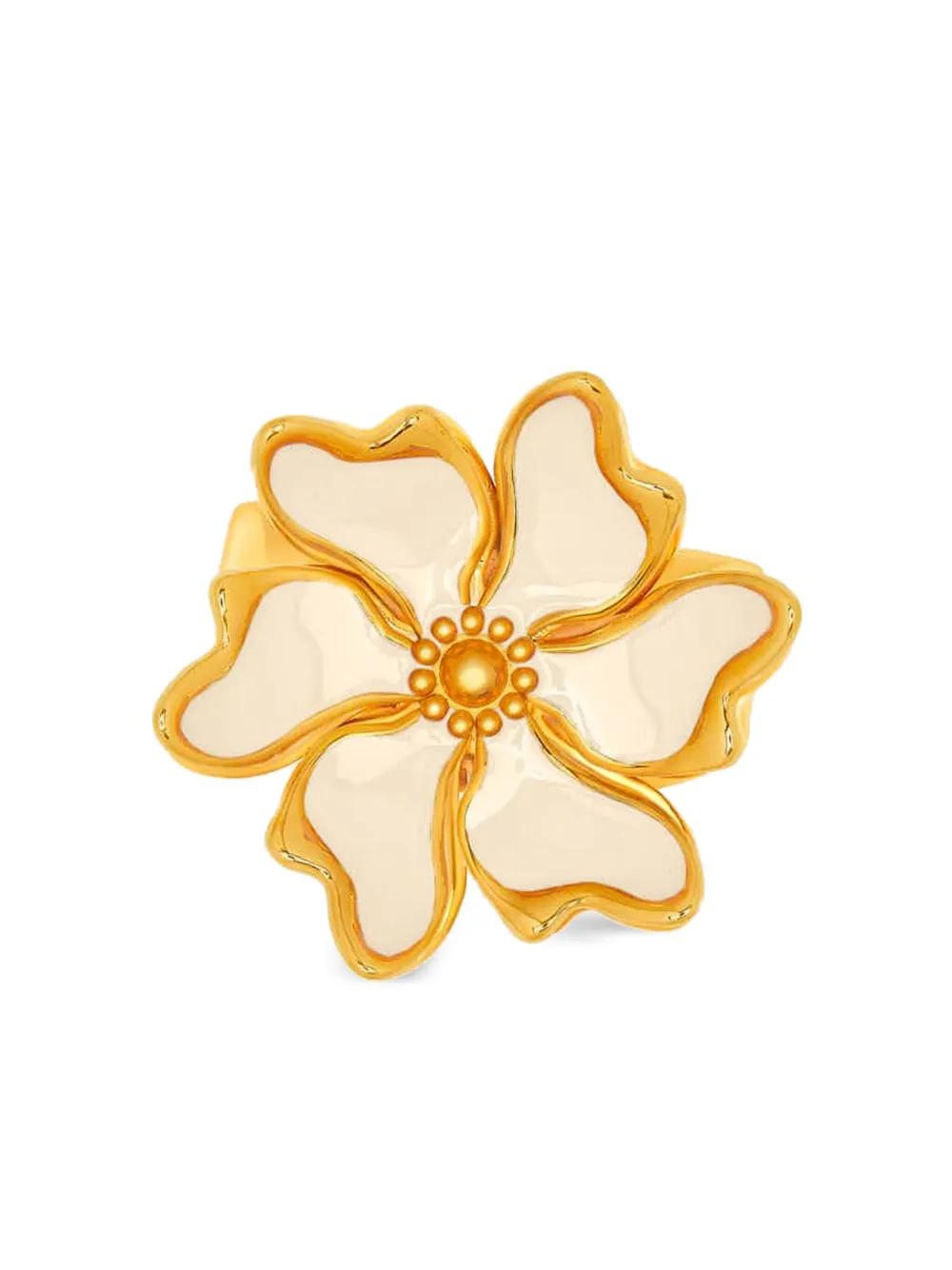 Oscar de la Renta コーラル ハート リング Coral Heart embellished ring in gold - Oscar De La Renta