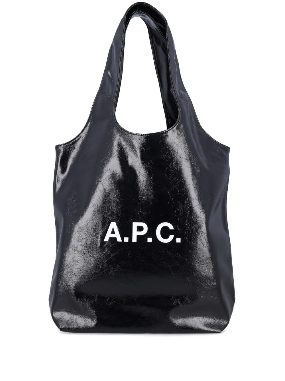 A.P.C. Small Ninon Tote Bag in Black | Lyst
