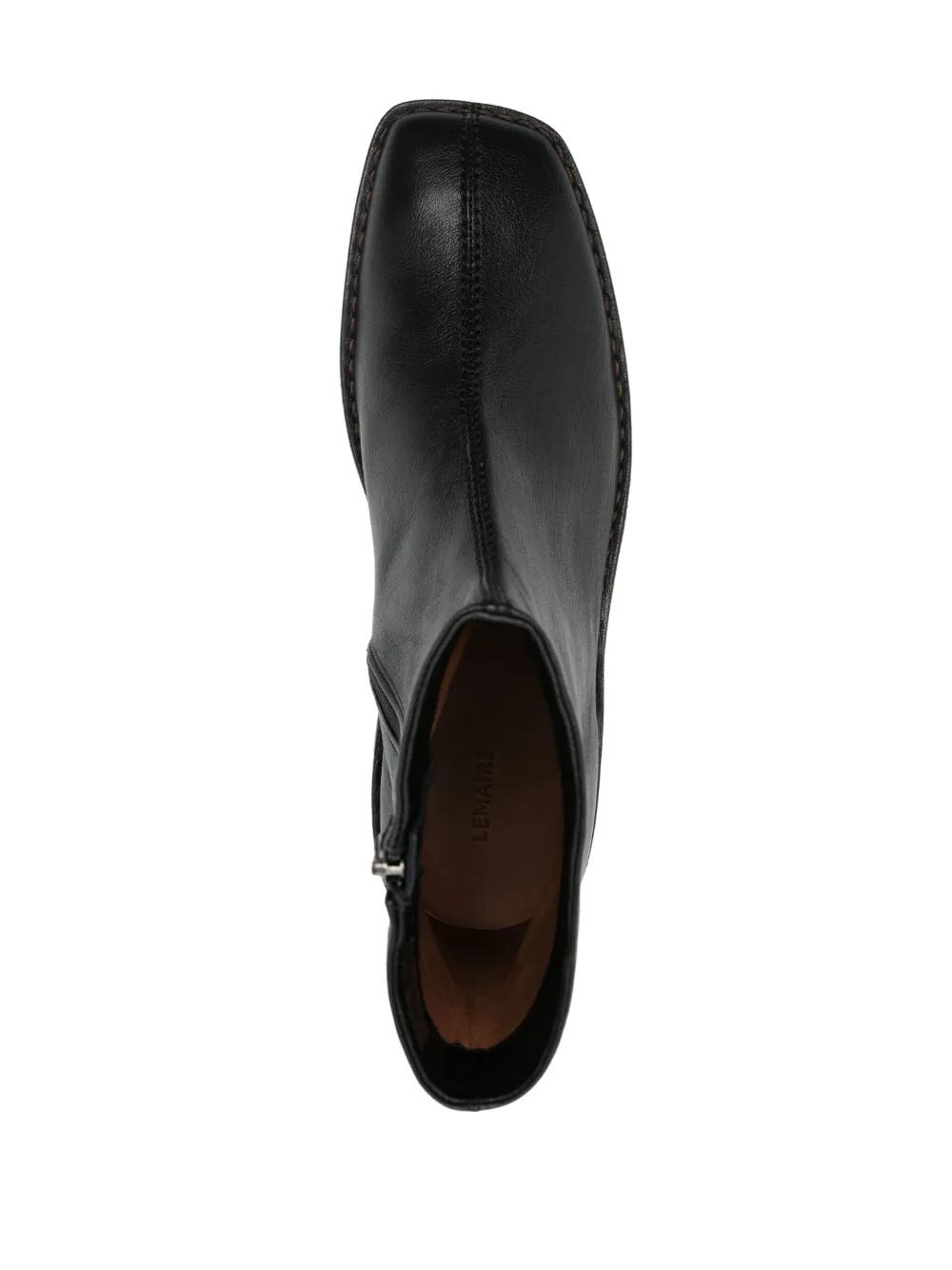 Lemaire Piped Zip Boots in Black for Men | Lyst