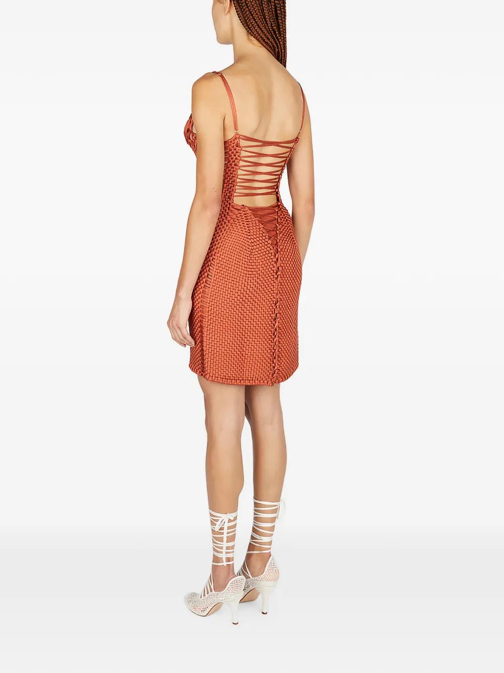 isa boulder petal crochet dress ISA BOULDER Petal Crocheted Cotton Mini Dress