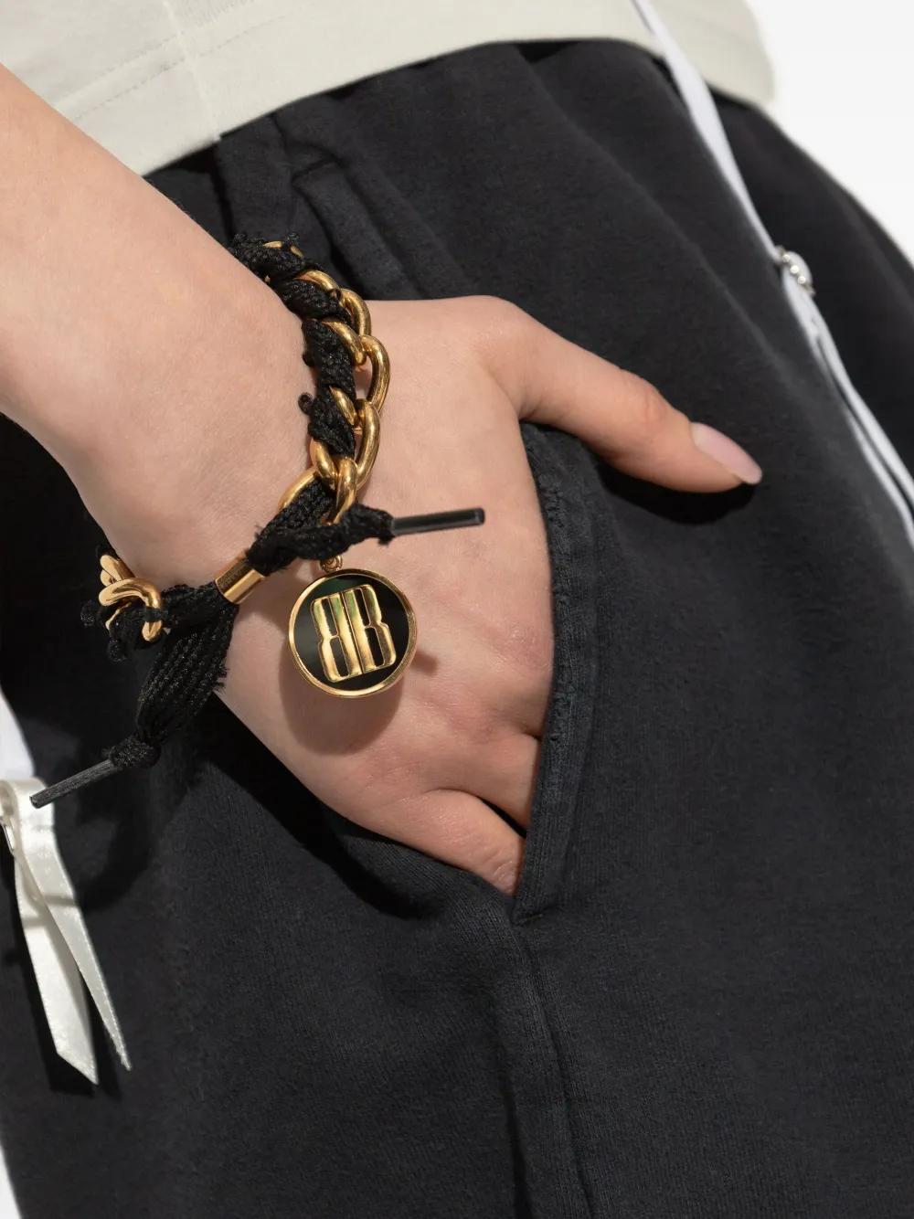 バレンシアガ CYCLE BRACELET 黒 Balenciaga Black Leather Cycle Bracelet — REBOUND JUNKIE