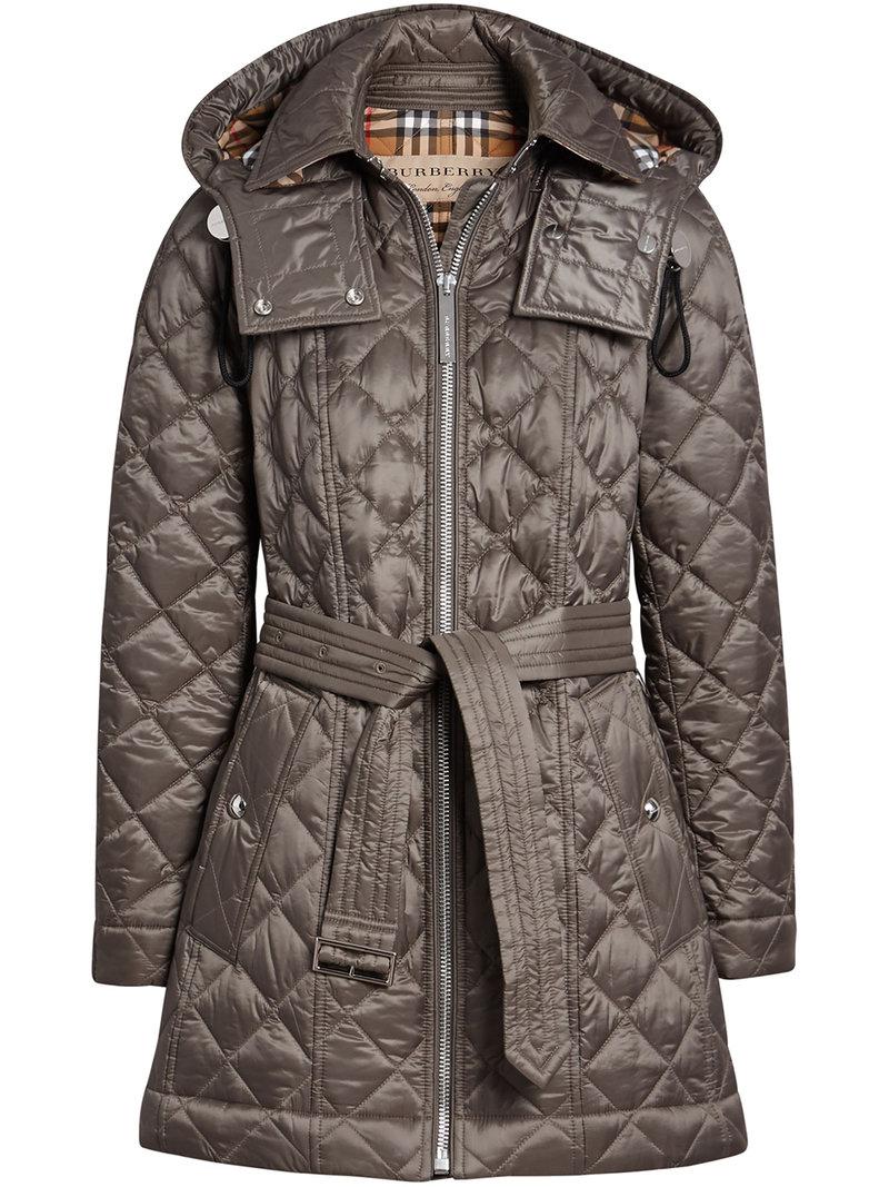 lightweight diamond quilted coat