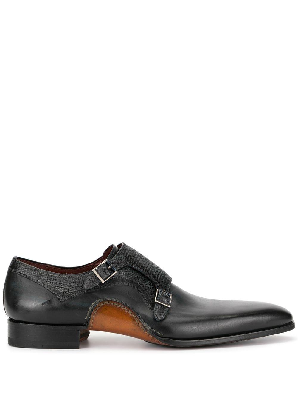 black monk strap mens shoes