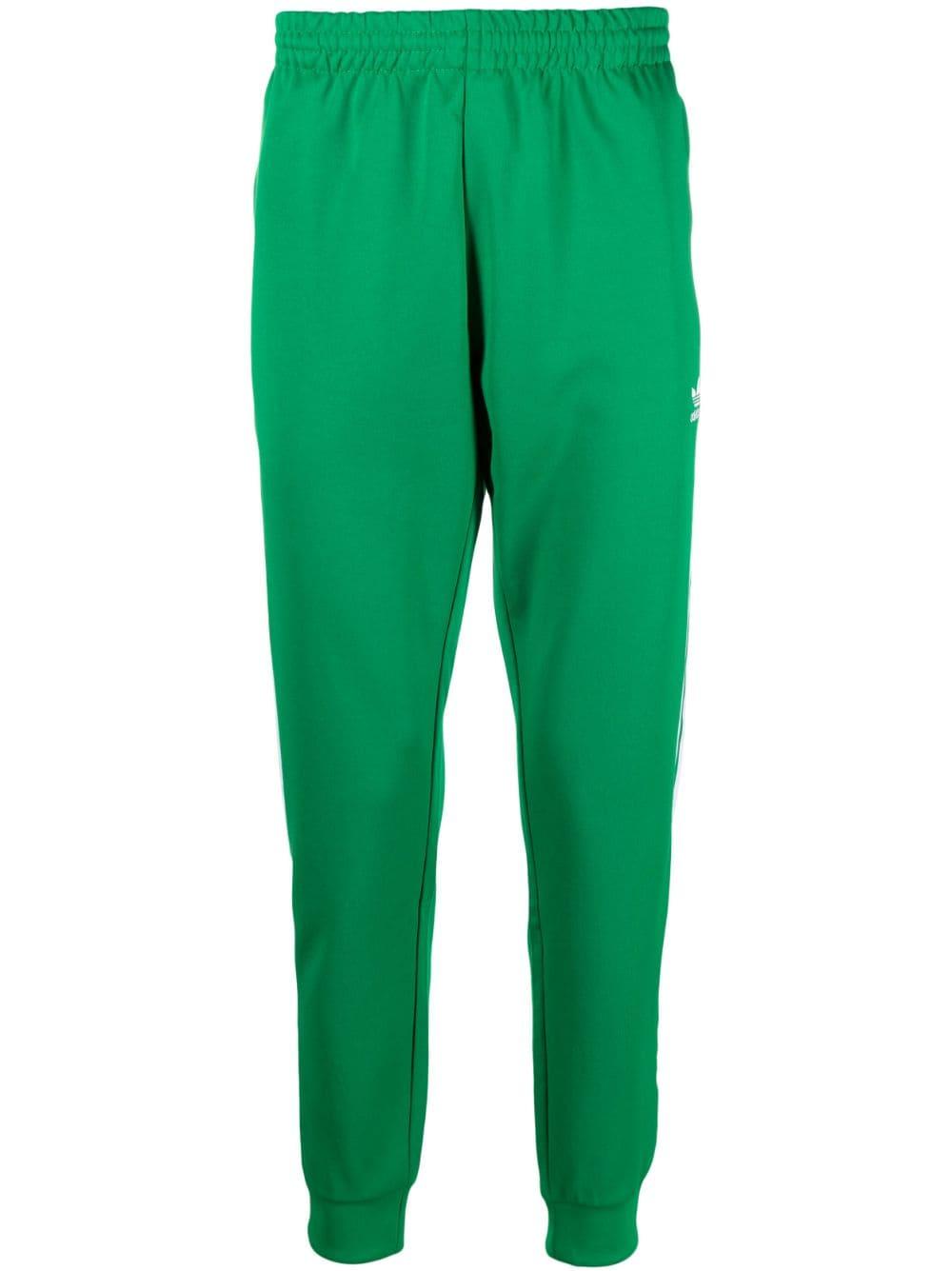 adidas Trefoil-logo Jersey Track Pants in Green for Men | Lyst